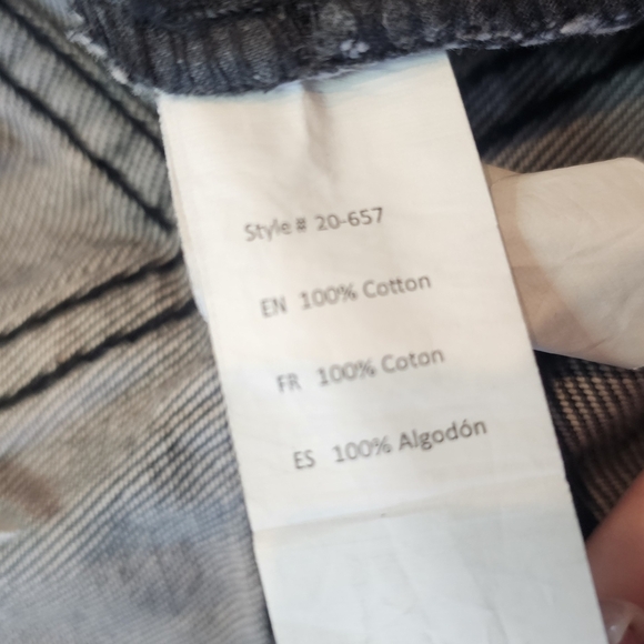 SWS Denim Co. High Rise Washed Black Cutoff Shorts Size 7 - Picture 5 of 8